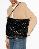 MZ Wallace Crosby Hobo Bag, Black Lacquer-MZ Wallace