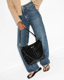 MZ Wallace Crosby Hobo Bag, Black Lacquer-MZ Wallace