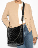 MZ Wallace Crosby Hobo Bag, Black Lacquer-MZ Wallace