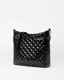 MZ Wallace Crosby Hobo Bag, Black Lacquer-MZ Wallace