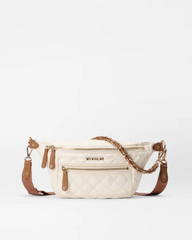 MZ Wallace Small Crosby Sling, Sandshell/Brown-MZ Wallace