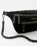 MZ Wallace Crosby Sling, Black Velvet Finish
