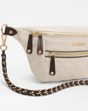 MZW Crosby Sling Bag, Sandy Linen
