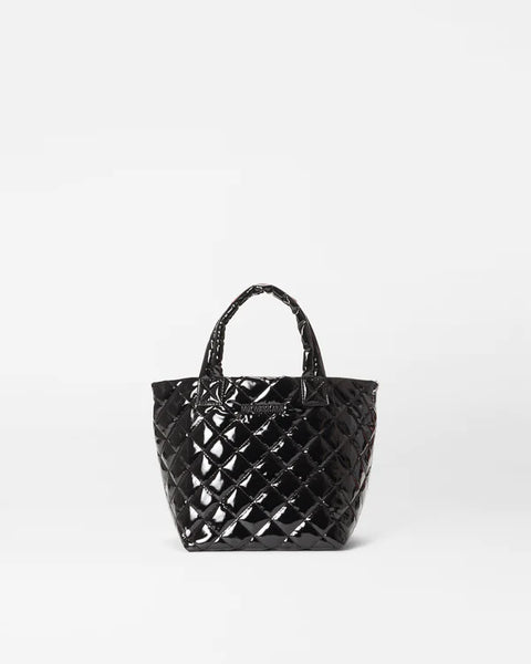 MZ Wallace Micro Metro Tote Deluxe Lacquer, Black-MZ Wallace