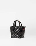 MZ Wallace Micro Metro Tote Deluxe Lacquer, Black-MZ Wallace