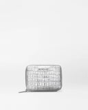 MZW Passport Organizer, Silver Croc