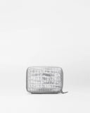 MZW Passport Organizer, Silver Croc