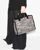 MZ Wallace Boucle Box Tote, Midnight Sparkle-MZ Wallace