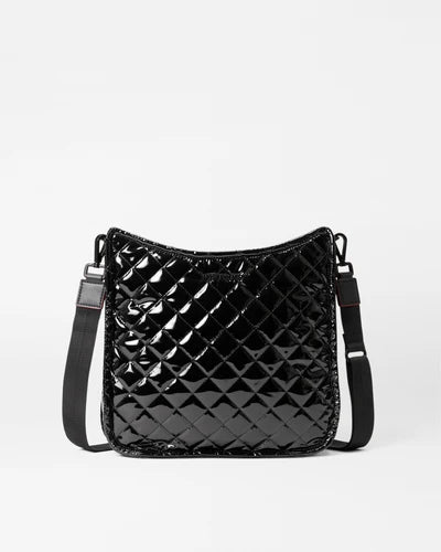 MZ Wallace Lacqer Metro Box Crossbody, Black-MZ Wallace