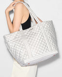 MZ Wallace Large Empire Tote, Oyster Metallic-MZ Wallace