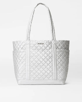 MZ Wallace Large Empire Tote, Oyster Metallic-MZ Wallace