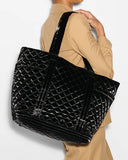 MZ Wallace Large Empire Tote, Black Liquid-MZ Wallace