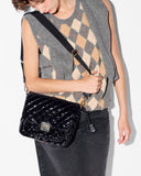 MZ Wallace Medium Crosby Lock Crossbody, Black Lacquer-MZ Wallace