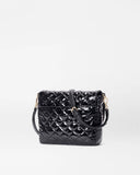 MZ Wallace Medium Crosby Lock Crossbody, Black Lacquer-MZ Wallace