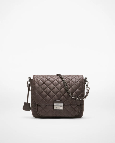 MZ Wallace Medium Crosby Lock Crossbody, Espresso-MZ Wallace