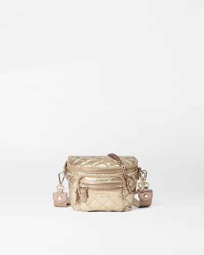 MZ Wallace Micro Crosby Sling, Antique Gold Metallic-MZ Wallace