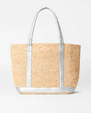 MZ Wallace Medium Raffia Tote-Matte Silver-MZ Wallace