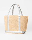 MZ Wallace Medium Raffia Tote-Matte Silver-MZ Wallace