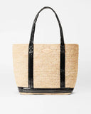 MZ Wallace Medium Raffia Tote, Black Lacquer-MZ Wallace