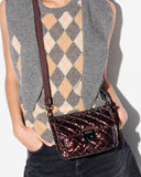 MZ Wallace Small Crosby Lock Crossbody, Bordeaux Lacquer-MZ Wallace