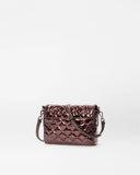 MZ Wallace Small Crosby Lock Crossbody, Bordeaux Lacquer-MZ Wallace