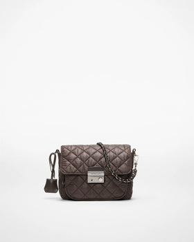 MZ Wallace Small Crosby Lock Crossbody, Espresso-MZ Wallace