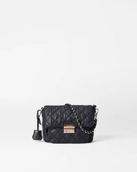 MZ Wallace Small Crosby Lock Crossbody, Black-MZ Wallace