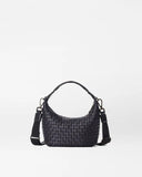 MZ Wallace Mini Woven Hobo, Black-MZ Wallace