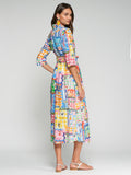 Brenda Dress, Capri Print-Vilagallo