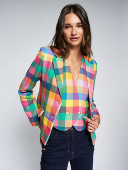Natalia Jacket, Vichy Multicolor-Vilagallo