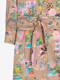 California Print Shirt Dress, Sand-Vilagallo