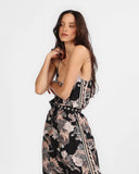 LS Lotus Tiger Dress, Black-Las Surenas
