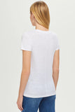 Signature Slub V-Neck Tee, White-Goldie