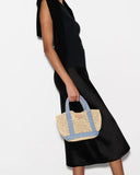 MZ Wallace Mini Crochet Tote, Light Denim-MZ Wallace