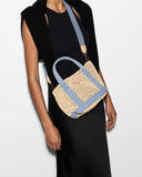 MZ Wallace Mini Crochet Tote, Light Denim-MZ Wallace