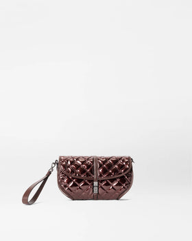 MZ Wallace Astor Convertible Clutch, Bordeaux Lacquer-MZ Wallace