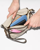 MZ Wallace Astor Convertible Clutch, Sandy Linen-MZ Wallace