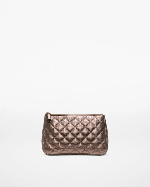 MZ Wallace Leather Medium Luna Cosmetic, Espresso Metallic-MZ Wallace