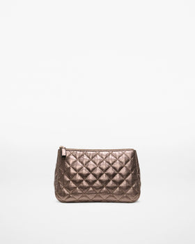 MZ Wallace Leather Medium Luna Cosmetic, Espresso Metallic-MZ Wallace