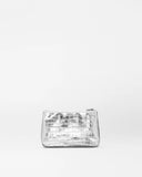 MZ Wallace Leather Medium Luna Cosmetic, Silver Croc Effect-MZ Wallace