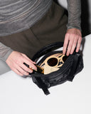 MZW Small Park Shoulder Bag, Black-MZ Wallace