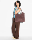 Large Crochet Georgia Tote, Brown-MZ Wallace