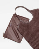 Large Crochet Georgia Tote, Brown-MZ Wallace