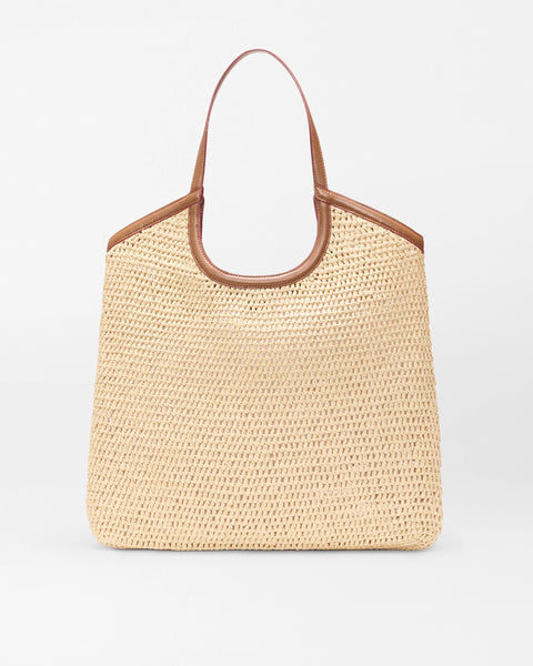 Large Crochet Georgia Tote, Camel-MZ Wallace