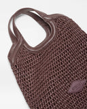 Crochet Mini Crochet Georgica Tote, Brown-MZ Wallace