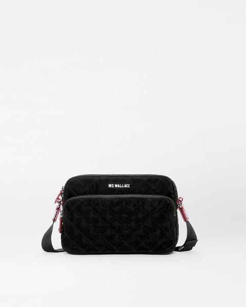 MZ Wallace Small Metro Camera Bag II, Black Velvet Finish