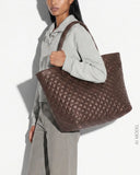 MZ Large Metro Tote Dluxe II, Walnut Brown