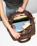 MZ Large Metro Tote Dluxe II, Walnut Brown