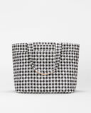 Large Metro Tote Deluxe, Black White Gingham-MZ Wallace