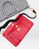 Large Metro Tote Deluxe, Black White Gingham-MZ Wallace